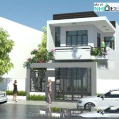 Thiết kế mẫu nhà Phố ở 2 tầng kích thước 6x18m