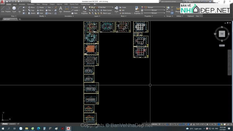 Thiết kế nhà biệt thự mái nhật 1 tầng kt 10.9×18.1m