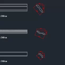 Thư viện Cad gờ phào chỉ kiến trúc
