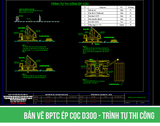 Thuyết minh Biện pháp thi công ép cọc D300
