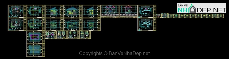 Trọn bộ File cad hồ sơ tktc nhà mái nhật 2 tầng 8x13m