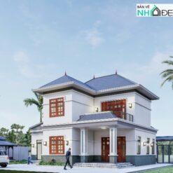 Alternative view of Trọn bộ File cad và sketchup biệt thự mái nhật 2 tầng 11x15m